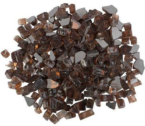 Home-Complete 50-T1377 Brasero en verre ambré 4,5 kg