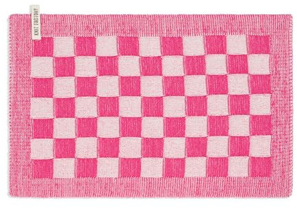 Knit Factory - Tischset Block - Tischuntersetzer - Platzsets - Platzdeckchen - Tischmatte - Tischunterlage - Ecru/Fuchsia - Rosa - 50x30 cm