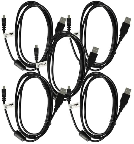 vhbw 5x USB-Kabel kompatibel mit Panasonic Lumix DMC-G70