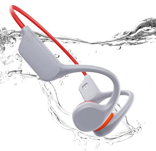 Waterproof Headphones Swimming, IPX8 waterproof earphones swimming Wireless Bluetooth 5.3 Bone Conduction Headphones Waterproof, Comes with 32 GB Swimming MP3 player for Running Earphones (Black)