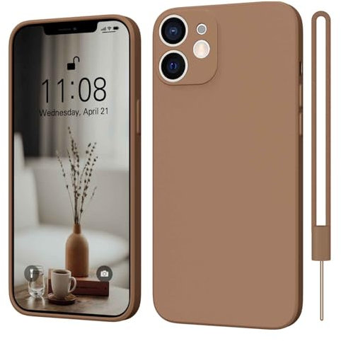 ORDA case for iPhone 11 Silicone Camera Protection Ultra Slim case Soft Gel Cover Rubber Lightweight Anti-Scratch Phone case Compatible with iPhone 11 Phone case 6.1 Inch Brown
