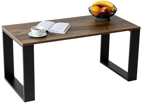 Mex-System Couchtisch - Wohnzimmertisch Modern Perfekt für Büro oder Wohnzimmer - Rechteckiger Kaffeetisch im modernen Stil 105x50x49 cm, Mittel- oder Beistelltisch für Tee und Kaffee, Antike Eiche