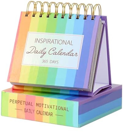 Motivierender Tischkalender - Bürotischkalender mit inspirierenden Zitaten - Motivationskalender 2025, inspirierender Kalender 365 Tage