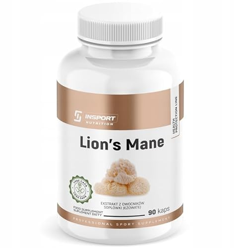 Lion's Mane Kapseln Hericium Erinaceus - Gedächtnis & Konzentration – 500mg Hericium Extrakt mit 30% Polysacchariden | INSPORT Nutrition