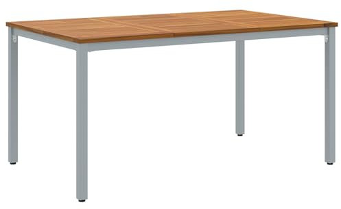 vidaXL Gartentisch 150x90x75 cm Massivholz Akazie und Metall