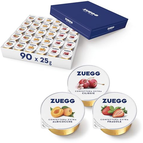 Zuegg, Confettura Monodose Gusti Assortiti Albicocche, Ciliegie, Fragole