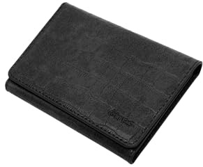 Techmade Etres Smart Wallet – Flaches RFID-Kartenetui mit geometrischem Design • Squared Edition für Herren • Minimalistisches Portemonnaie mit Kartenschutz (Schwarz)