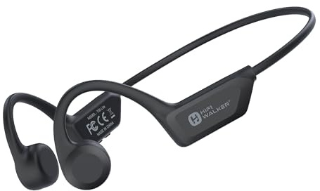 HIFI WALKER Casque Conduction Osseuse Bluetooth 6.0, IPX7 Écouteurs à Conduction Osseuse avec Micro, 18h Autonomie Ecouteurs sans Fil Sport pour Course à Pied, Running, Cyclisme, Fintess