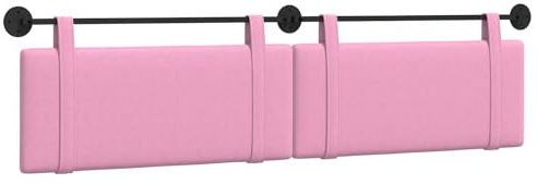 vidaXL Hängendes Kopfteil Rosa Stoff, Schlafzimmer Deko, moderner rechteckiger Wand-Headboard, kompakt, stilvolle Bettwäsche für Luxus-Schlafbereich