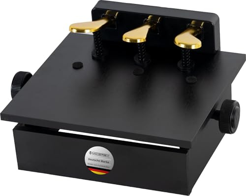 McGrey Pedalverlängerung für Klavier, Flügel und Digitalpiano - stufenlos höhenverstellbare Piano-Pedalerhöhung für Kinder und kleine Spieler - stabile Holzkonstruktion - Schwarz matt