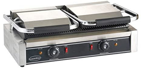 Grill à panini professionnel Rainurée - 580 x 410 x 190 mm - Combisteel