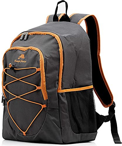 CampFeuer Kühlrucksack 30 Liter | leicht und wasserdicht | grau | Isoliertasche für BBQ, Camping, Strand und Outdoor Aktivitäten