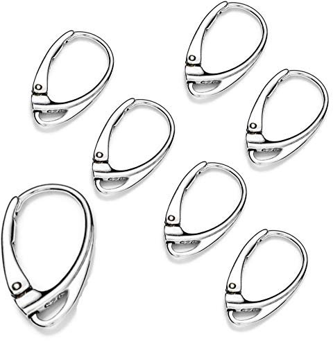 My-Bead 3 Paar Brisuren 925 Sterling Silber Klapp- Ohrringe 18mm nickelfrei Allergiker geeignet in Juweliers- Qualität DIY