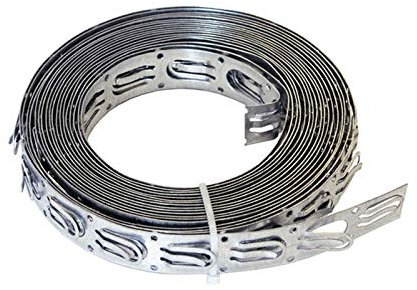 10m Montageband Verzinktes Stahlblechband mit Ausstanzung zur Montage von Heizkabel Heizleiter elektrische Fußbodenheizung, Dachrinnenheizung Freiflächenheizung,