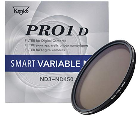 Kenko Filtri neutri PRO1D SMART VARIABLE NDX ND3-ND450 52mm, per la registrazione video, regolazione dell'intensità luminosa, regolazione continua ND3~450, KE02-PSM1N52