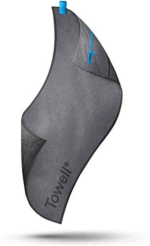 STRYVE Towell Plus V2 Sporthandtuch mit Tasche und Magnetclip, in 7 Farben Die Höhle der Löwen Gym Handtuch TOWELL+ (Iron Blue)