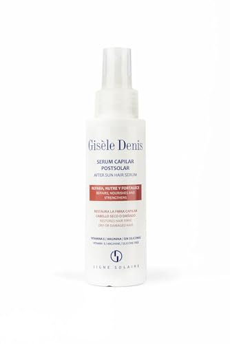 GISÈLE DENIS - Serum Capilar Postsolar 100 ml, para Pelo Seco y Dañado, Tratamiento de Hidratación, Ligereza y Brillo, Protector Solar, Repara, Nutre y Fortalece, Restaura la Fibra del Cabello