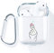 AKABEILA Hülle für Apple Airpods 2 & 1 Case Silikon Transparent Durchsichtig Air pods 1 Schutz hüllen Zubehör [LED an der Frontseite Sichtbar] [Stoßfeste Schutzhülle] Mit Karabiner