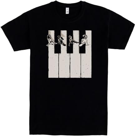 Pampling Camiseta de Manga Corta, 100% Algodón, Ropa Unisex para Hombres y Mujeres en 5 Tallas, Camiseta Negra, Modelo Music Is The Way (L)