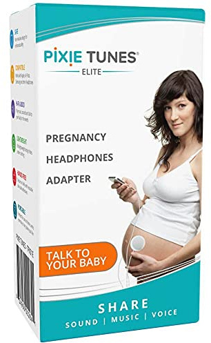 Pixie Tunes Elite Baby Bump - Adattatore per cuffie e altoparlanti per gravidanza