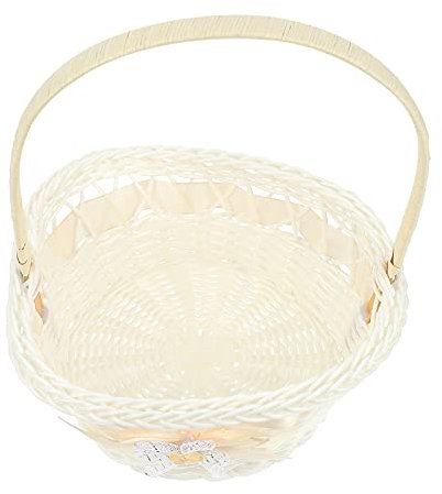 BESPORTBLE Blumenkorb Hochzeit Kunststoff Gewebter Korb Blumenmädchen Korb Kleine Größe Obstkorb Brotkorb Eierkorb Geschenkkörbe Geflochtener Aufbewahrungskorb Zimmer Küche Bad Party Garten