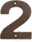 Numéro de maison et de porte en fonte numéro 0-9, A-E - Marron rustique