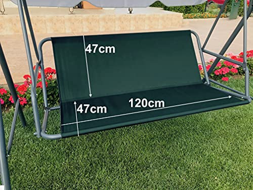 Ersatz-Schaukelsitzbezug Gartenschaukel Sitzbezug Hängematte Stuhl Gartenschaukel Stuhl Outdoor Garten Stuhlhussen Bankbezug (120 cm x 47 cm x 47 cm, Grün)