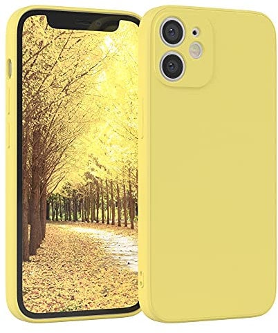EAZY CASE - Silikonhülle für iPhone 12 Mini Hülle Silikon Case Gelb weich stoßfeste Handyhülle iPhone 12 Mini Schutzhülle mit Kameraschutz Dünn Premium Schutz Cover TPU Phone Bumper in Pastellgelb