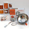 megusta Set de conservation 3 pièces | Louche inox | entonnoir inox pour confiture, bouillon de concombre, huile | tamis fin | + Étiquette pour bocaux mason