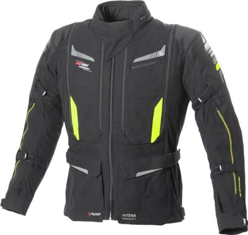 Büse Agadir Motorrad Textiljacke, schwarz/gelb, Short 30