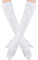 Yolev Weiß Satin Handschuhe Lang Weiss Satin Fingerhandschuhe Oper Braut Tanzhandschuhe Party Spitzenhandschuhe Weiss Stretchhandschuhe