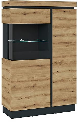 Highboard - Coast Evoke Eiche Dekor - Grau - B 103 cm - 2 Türen