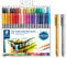 STAEDTLER Doppelfasermaler mit zwei Spitzen für zwei Linienbreiten und metallic Marker in Gold und Silber, für helles und dunkles Papier, 72 Filzstifte und 2 Marker, 3200TB72P1X