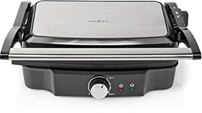 Kontakt Grill - 1500 W - 27.8 x 17 cm - Einstellbare Temperaturregelung - Edelstahl/Kunststoff