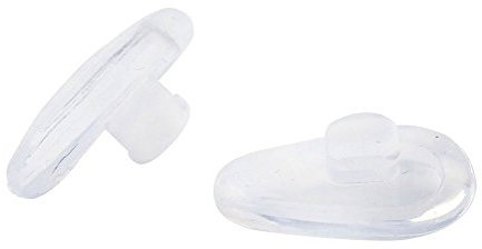 Vrttlkkfe Weich Ovaler in Silikon Nasenpad fuer Brillen (Transparent, 5 Paar)