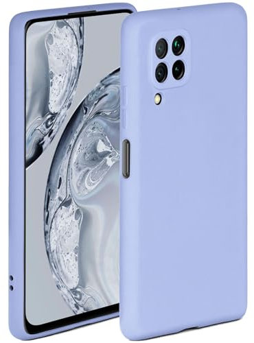 ONEFLOW Cover morbida compatibile con Huawei P40 Lite, in silicone, bordo rialzato per la protezione dello schermo, a doppio strato, colore: azzurro opaco