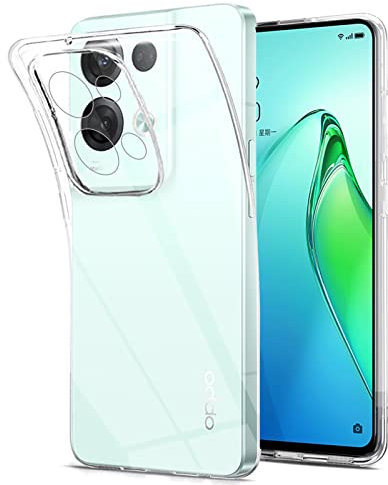 GEJEFA Cover per Oppo Reno 8 PRO 5G/Reno8 PRO 5G, Ultra Sottile Trasparente Silicone Protettiva Antiurto Case Custodia per Oppo Reno 8 PRO 5G, Trasparente