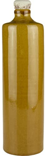 eHonigwein.de Premium Quality Keramikflaschen Ideal für Liköre, Tinkturen, Weine, Met oder Öl | Flasche, Ölflasche, Steinzeugflaschen mit Kork| 750 ml | braun