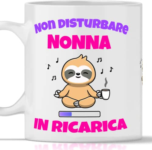 Tazza Nonna - Idea Regalo compleanno Nonna, Festa anniversario della Nonna, regalo di Natale - Nonna in Ricarica