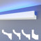 HEXIMO LED Stuckleisten klassisch, XPS Styropor indirekte Beleuchtung Wand & Decke Sockelleisten Lichtvoutenprofil (Muster HLED 4)