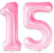 Yiran 15 51 Ballon Nummer Rosa 15 51 Riesige Große Zahl 1 & 5 Zahl 15 51 Folie Mylar-Luftballons Süße 15. 51. Geburtstag Party Jahrestag Dekorationen Zubehör für Mädchen Frauen Geburtstagsballons 81,3