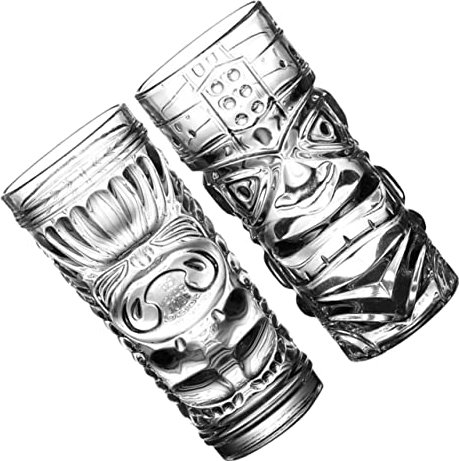 BESTonZON 2st Glas Weinbecher Tiki-becher Glas Cocktailgläser Cocktailbecher Große Hawaii-brille Party Eistee Glas Wasserbecher Für Die Bar Saftbecher Weingläser Kelch Haushalt