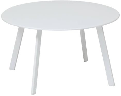 Hespéride - Table d'appoint de Jardin Ronde Saona Blanc en Acier D70 cm