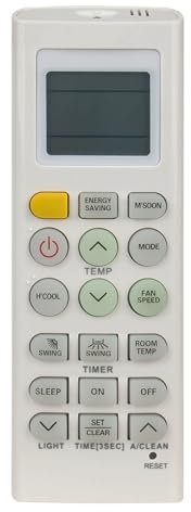 AULCMEET AKB73975615 Telecomando di ricambio adatto per condizionatore LG AMNH12GAF11 AMNW24GECA0 AMNW36GNJA0 APNH2433LAE APNH423TLAE A12AW1 NF2 A4UW246FA4 AD0121 AKB733TLAE A12AW1 NF2 A4UW246FA4