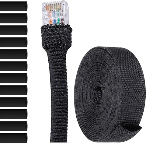 MarketConnect® Gaine Thermo-Rétractable Tressée Ø 35mm, L 8m • Protection Avancée pour Câbles • RAPPORT 2:1