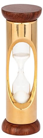 NKlaus 14978 Sablier nautique en laiton/bois 3 min 9,5 x 3 cm Décoration maritime