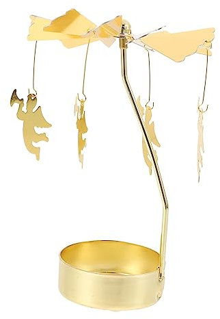 PRETYZOOM -Engel-Kerzenhalter Drehbarer Engel-Teelicht-Kerzenhalter Drehbare Kerzenhalter Für Weihnachten Geburtstag Hochzeit Urlaub Party Zuhause Kamin Tischdekoration