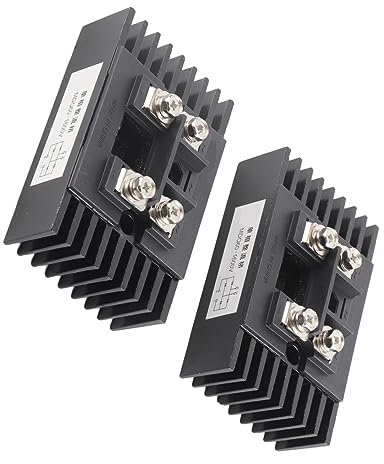 Gleichrichtermodul, 2 Stück 60 A 1600 V Gleichrichterbrücken-Lötstruktur mit Hohem Ausgangsstrom und Kühlkörper für PWM-Wechselrichter