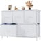 DUMOS Antonia Kommode für Schlafzimmer mit 5 Stoffschubladen, kleine Kommode Organizer Einheiten für Kleidung, Schrank, Kinderzimmer, Aufbewahrungsturm mit Schrank, Metallrahmen, Holzplatte, leichte