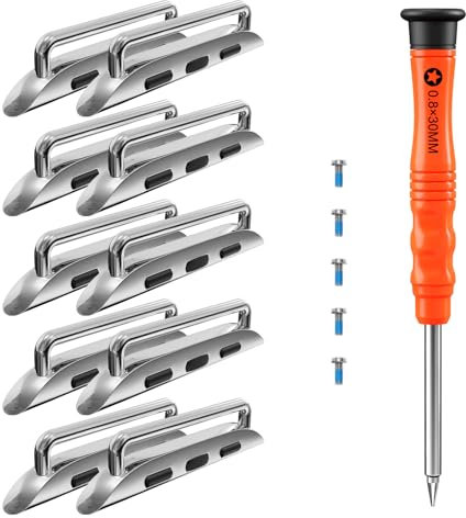 Hapysen Uhrenarmbandverbinder für Apple Watch, Ersatz-Link-Befestigung für iWatch Serie 9, 8, 7 (41 mm), Serie 6, 5, 4, SE (40 mm), Serie 3, 2, 1 (38 mm), Silber, 5 Stück